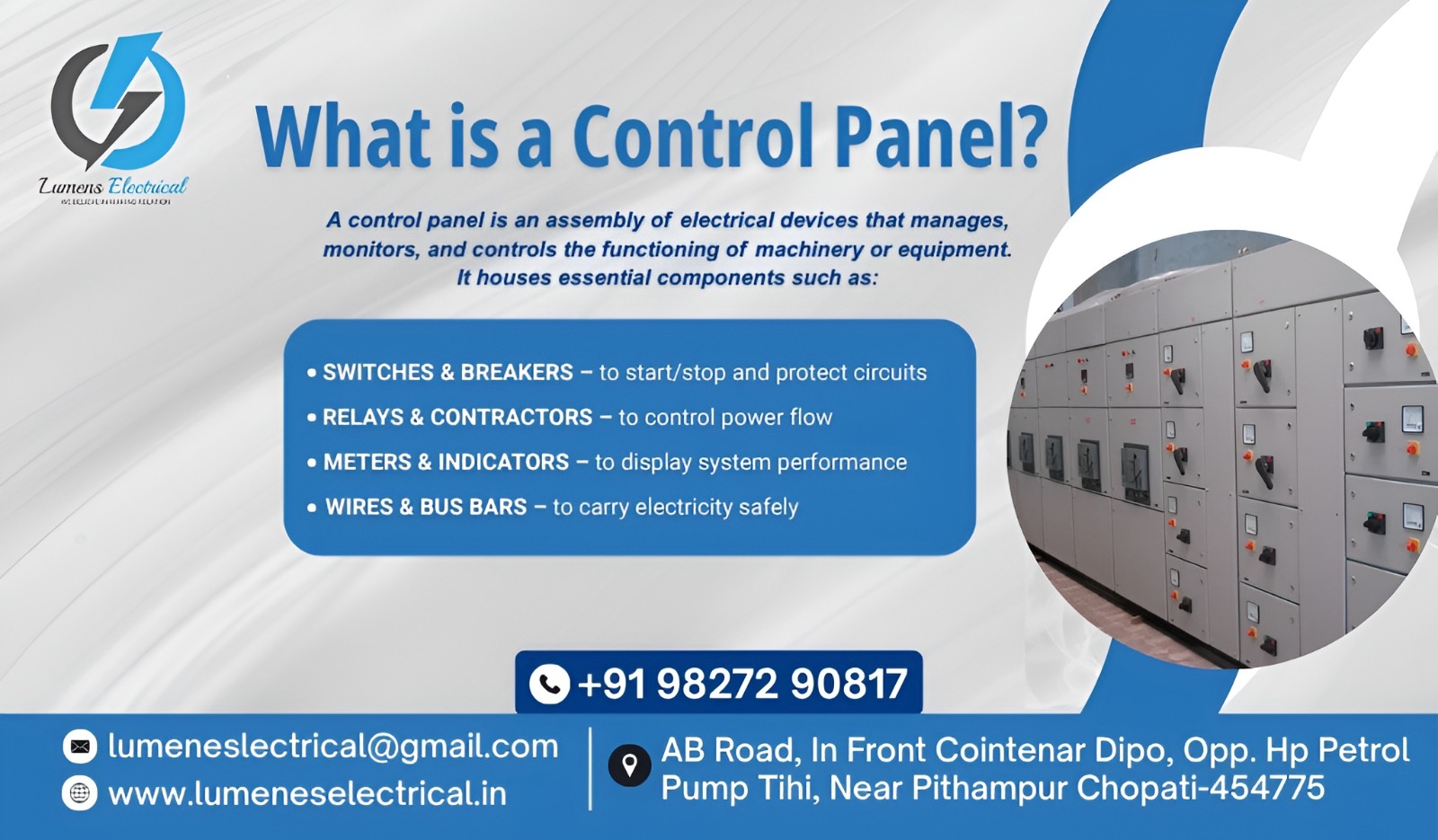What is a Control Panel in Indore, India | LUMENS ELECTRICALS